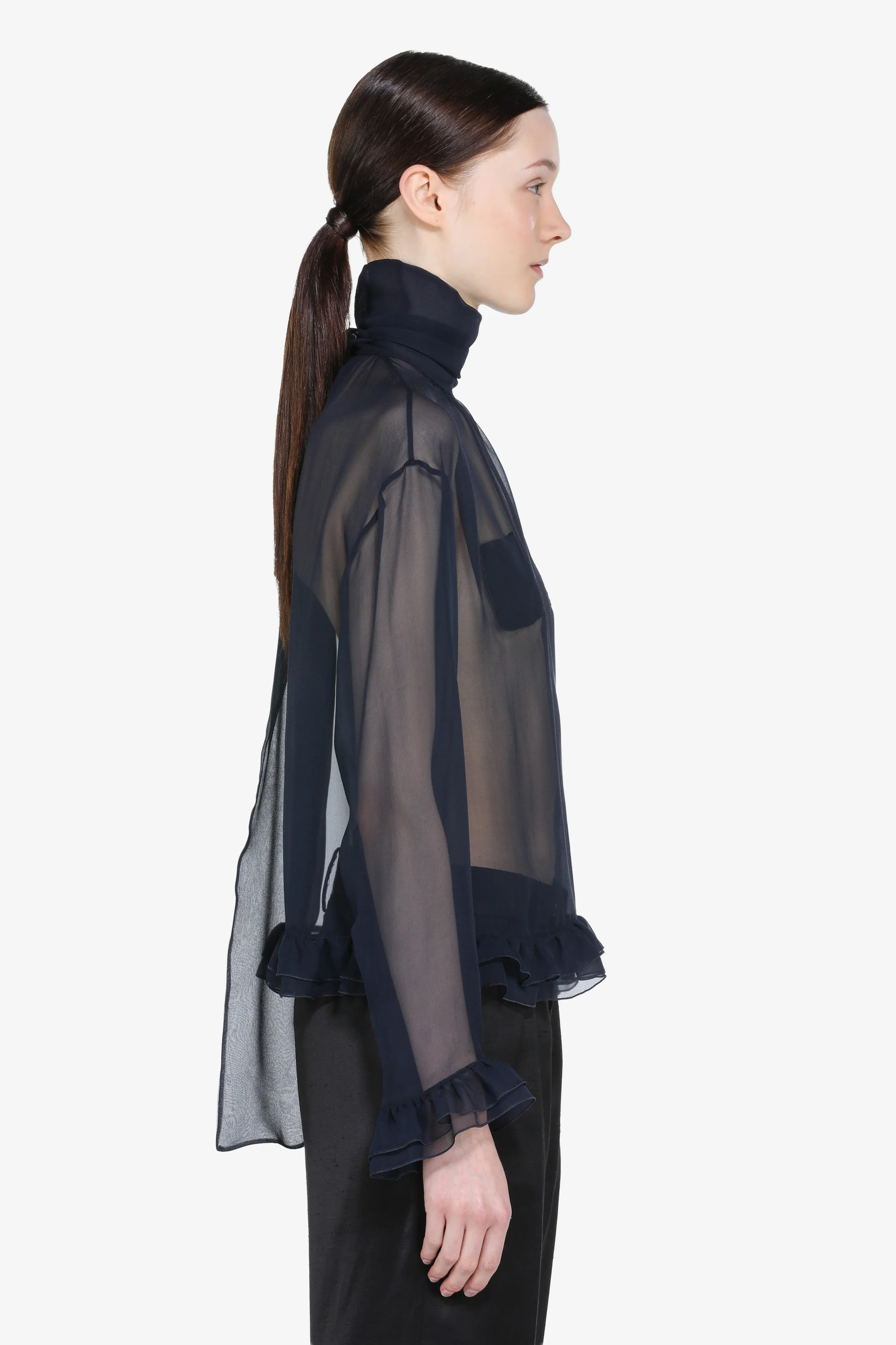 Blusa trasparente con fiocco - Image 4