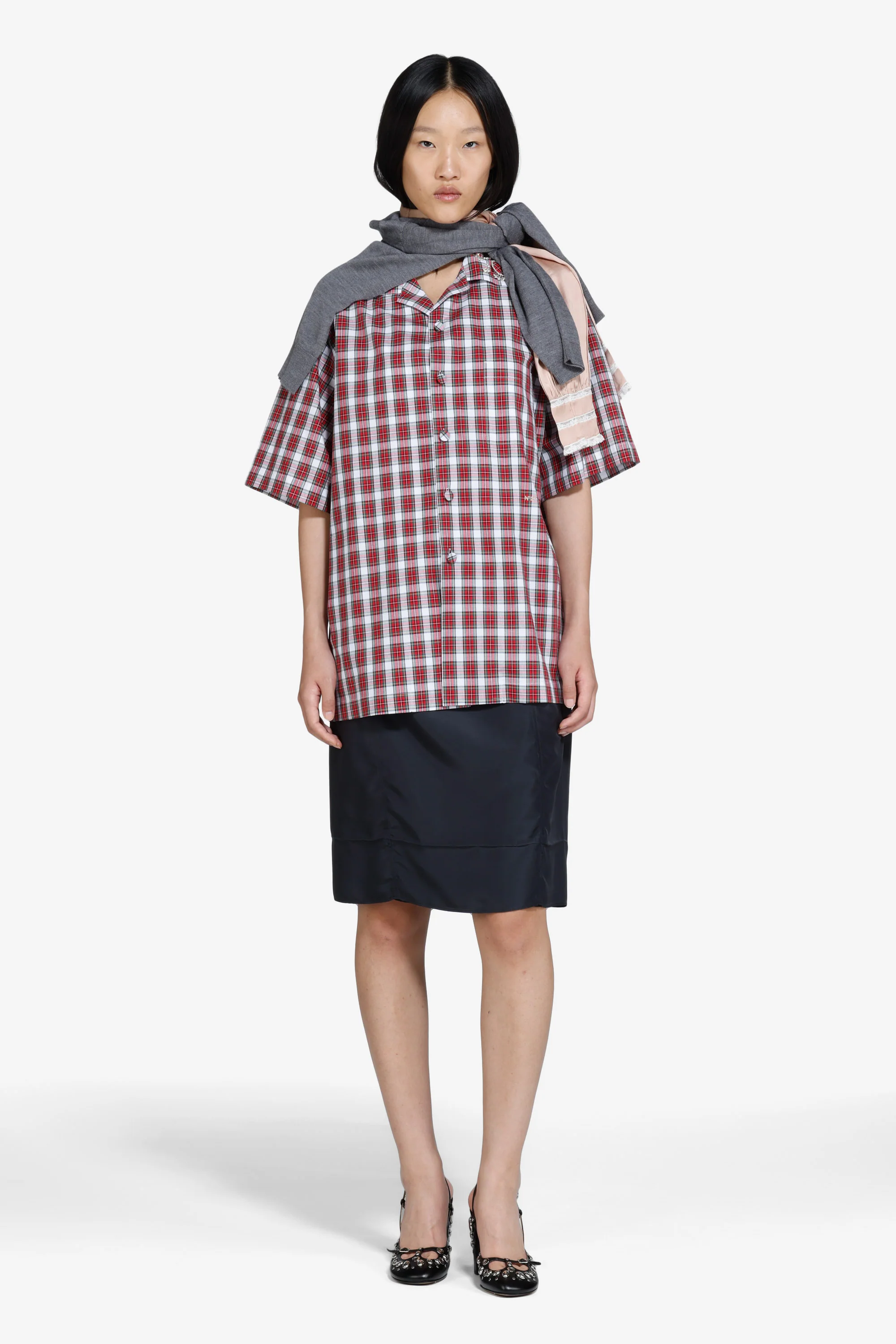 Camicia a maniche corte a quadretti - Image 2