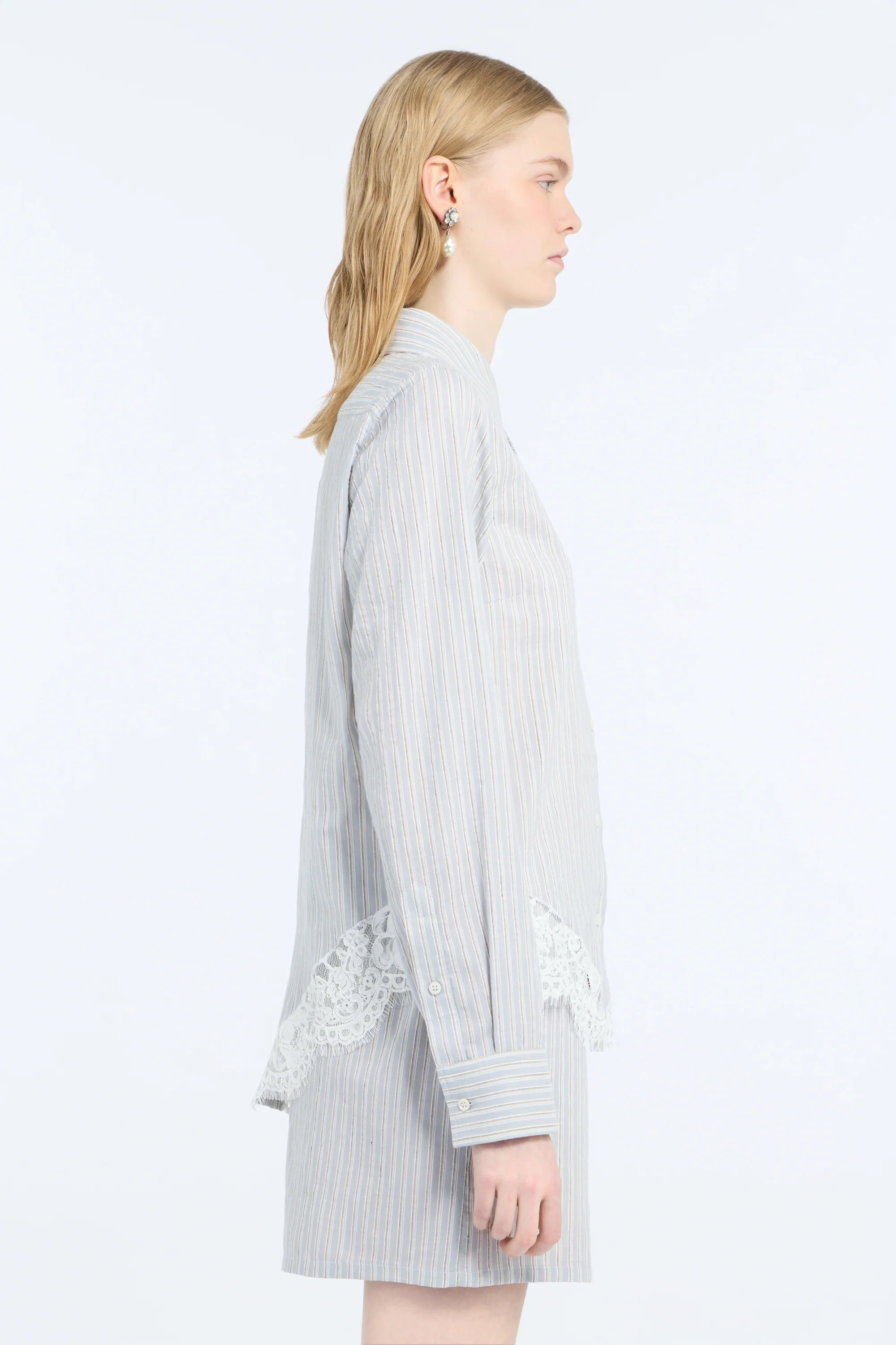 Camicia in mussola di cotone e lino - Image 3