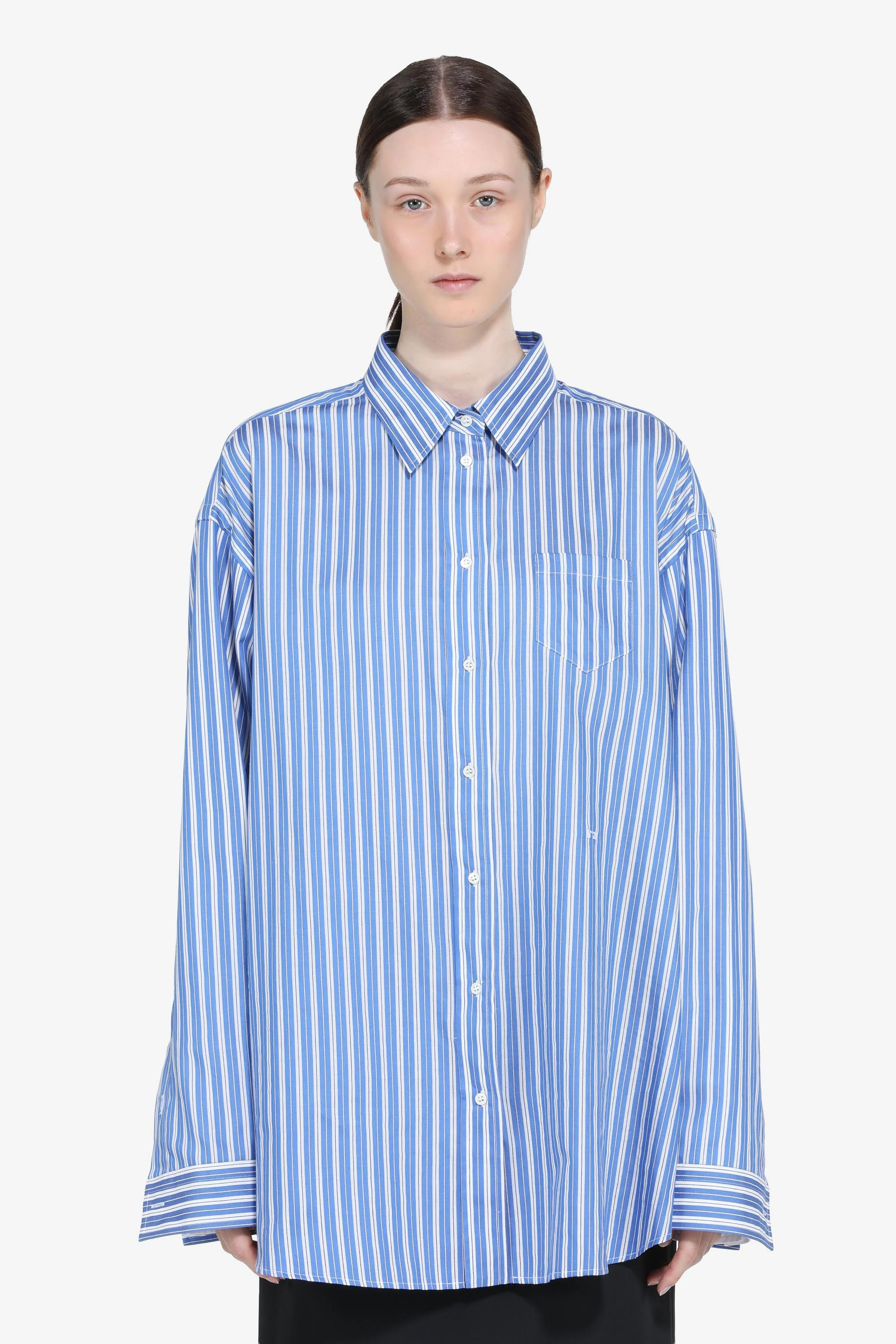 Camicia over a righe