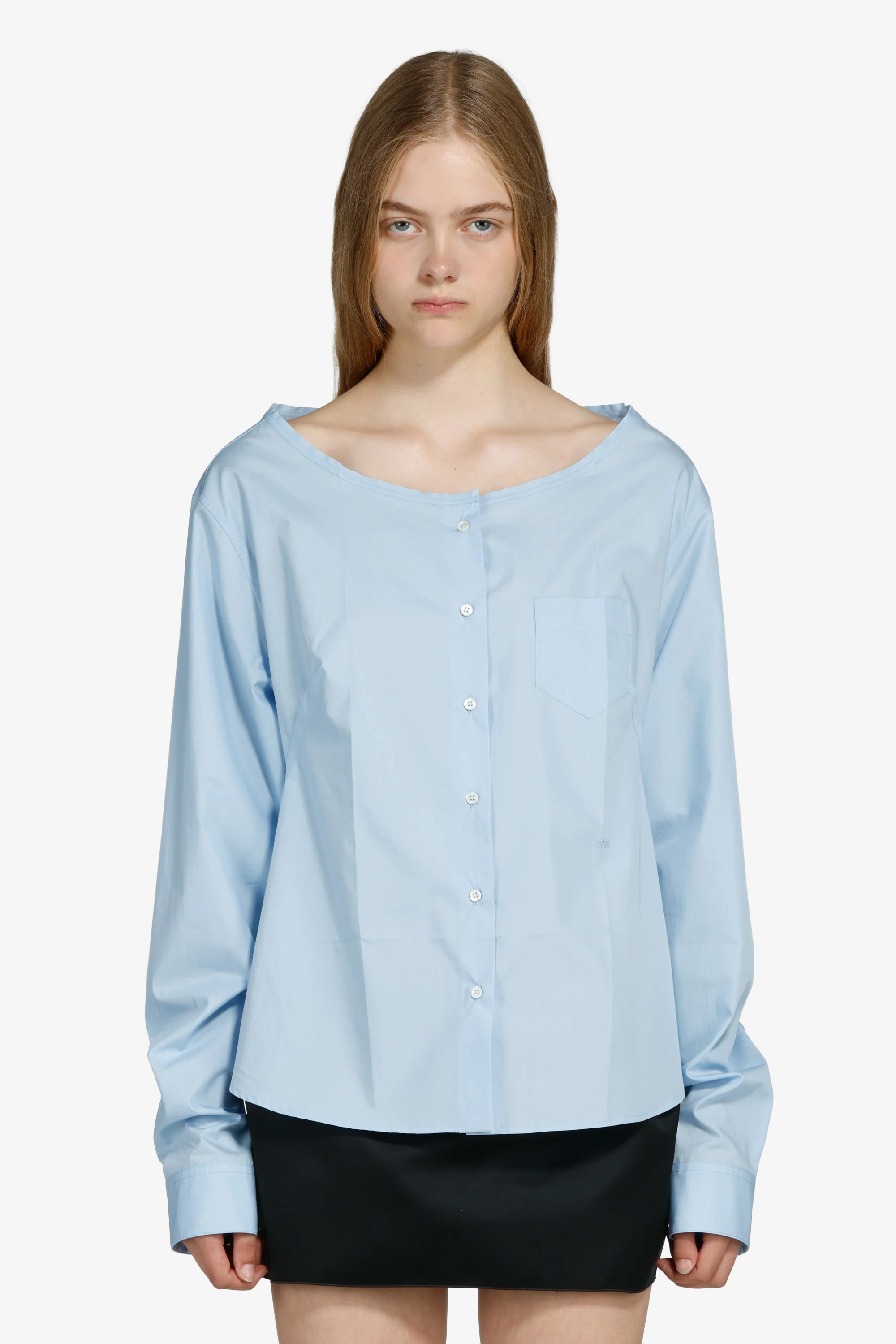 Camicia scollo a barchetta