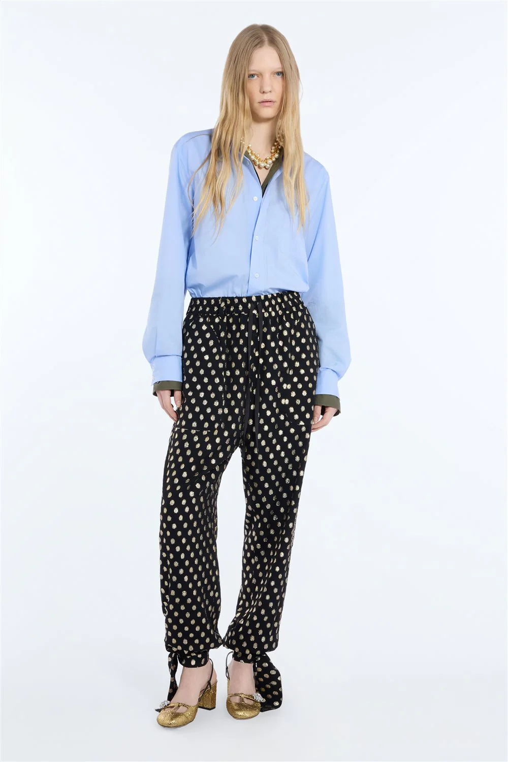 Camicia in cotone con effetto doppia camicia - Image 4