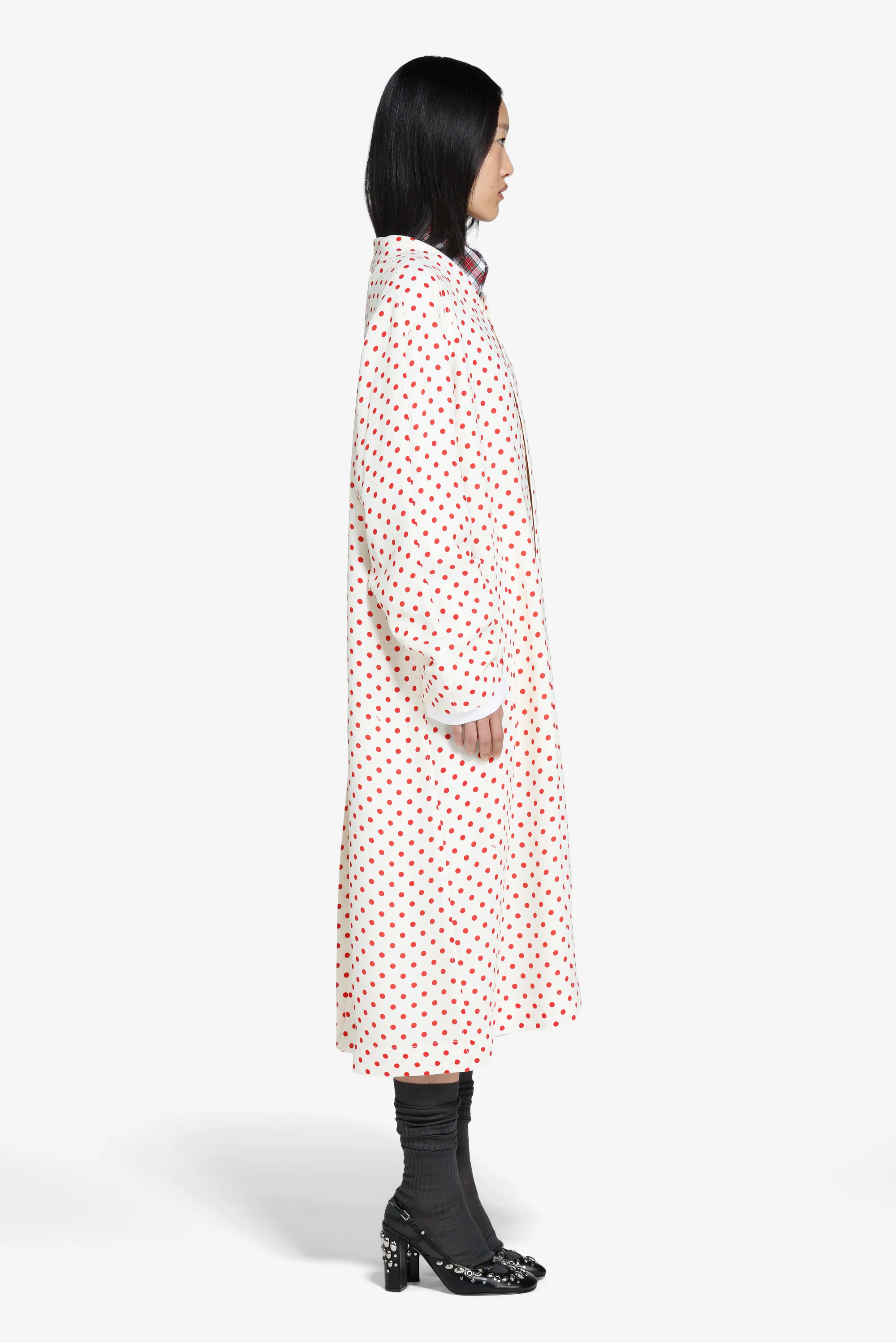 Cappotto lungo a pois - Image 3