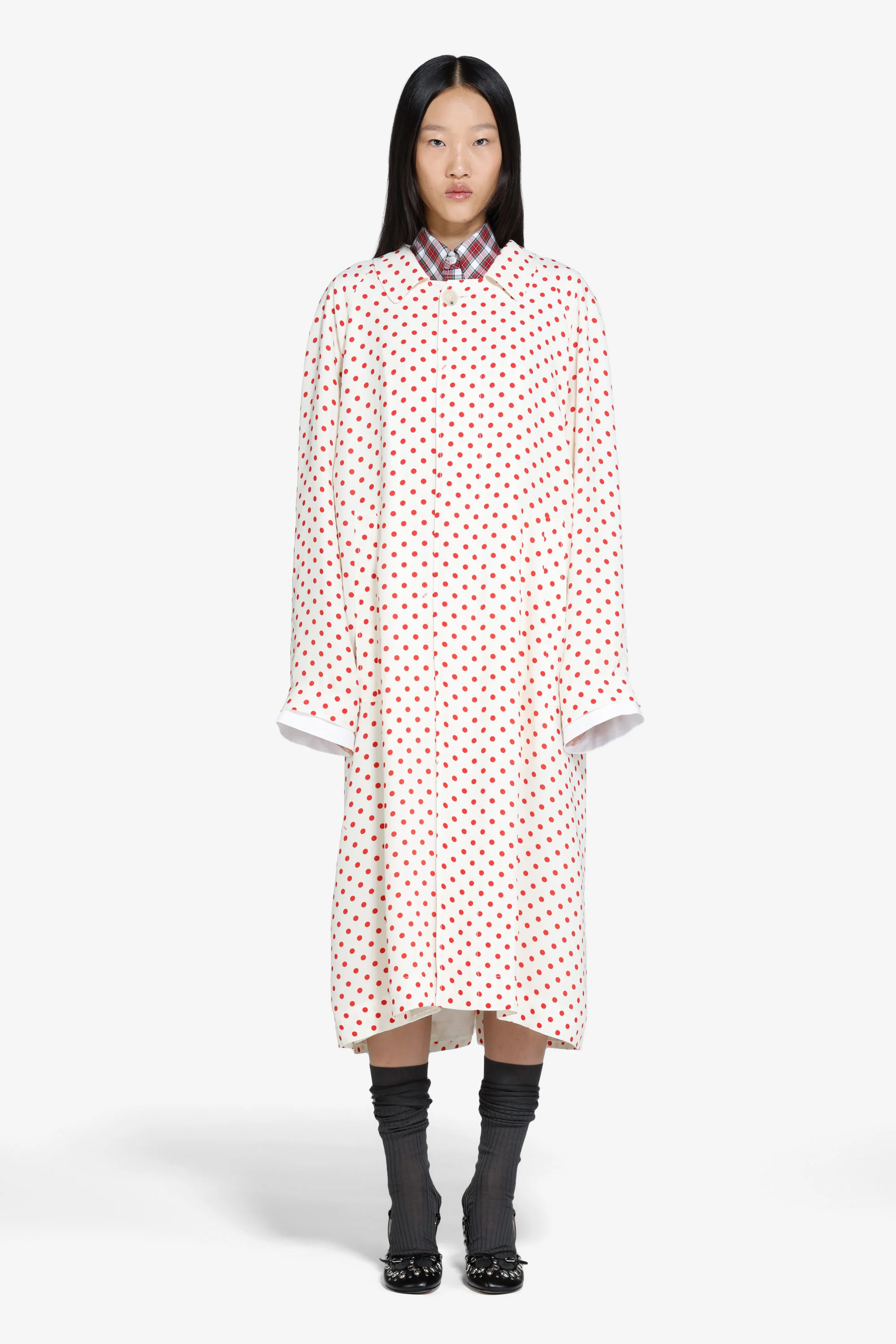 Cappotto lungo a pois - Image 4