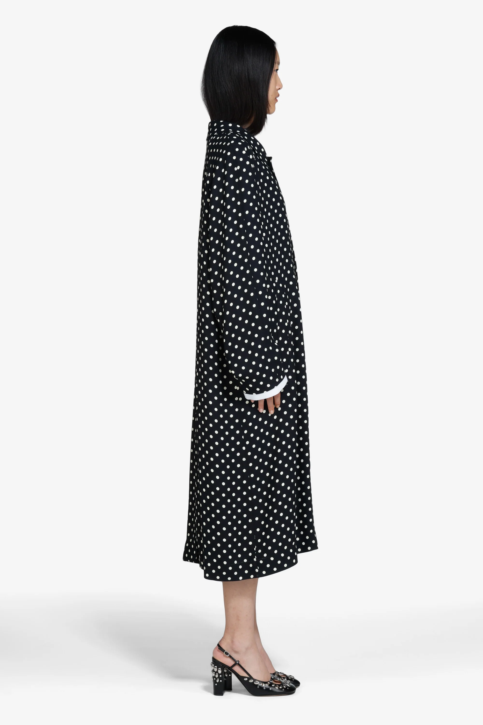 Cappotto lungo a pois - Image 3