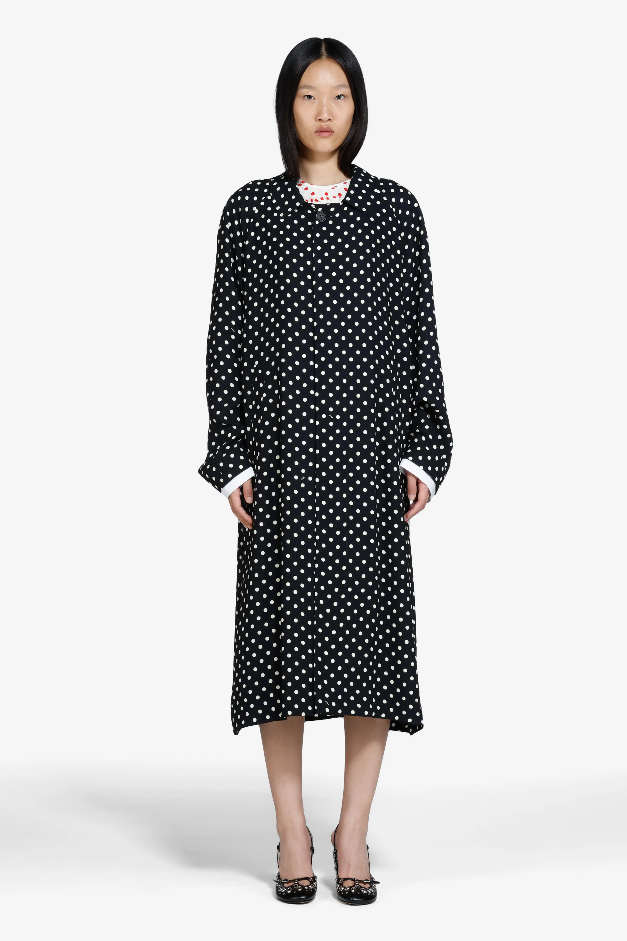 Cappotto lungo a pois - Image 4