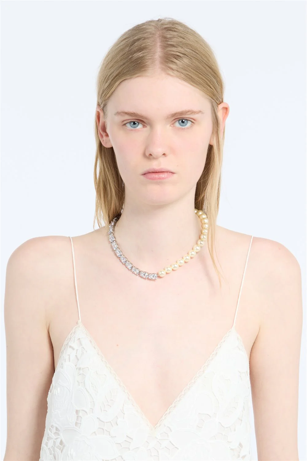 Collana cristalli e perle