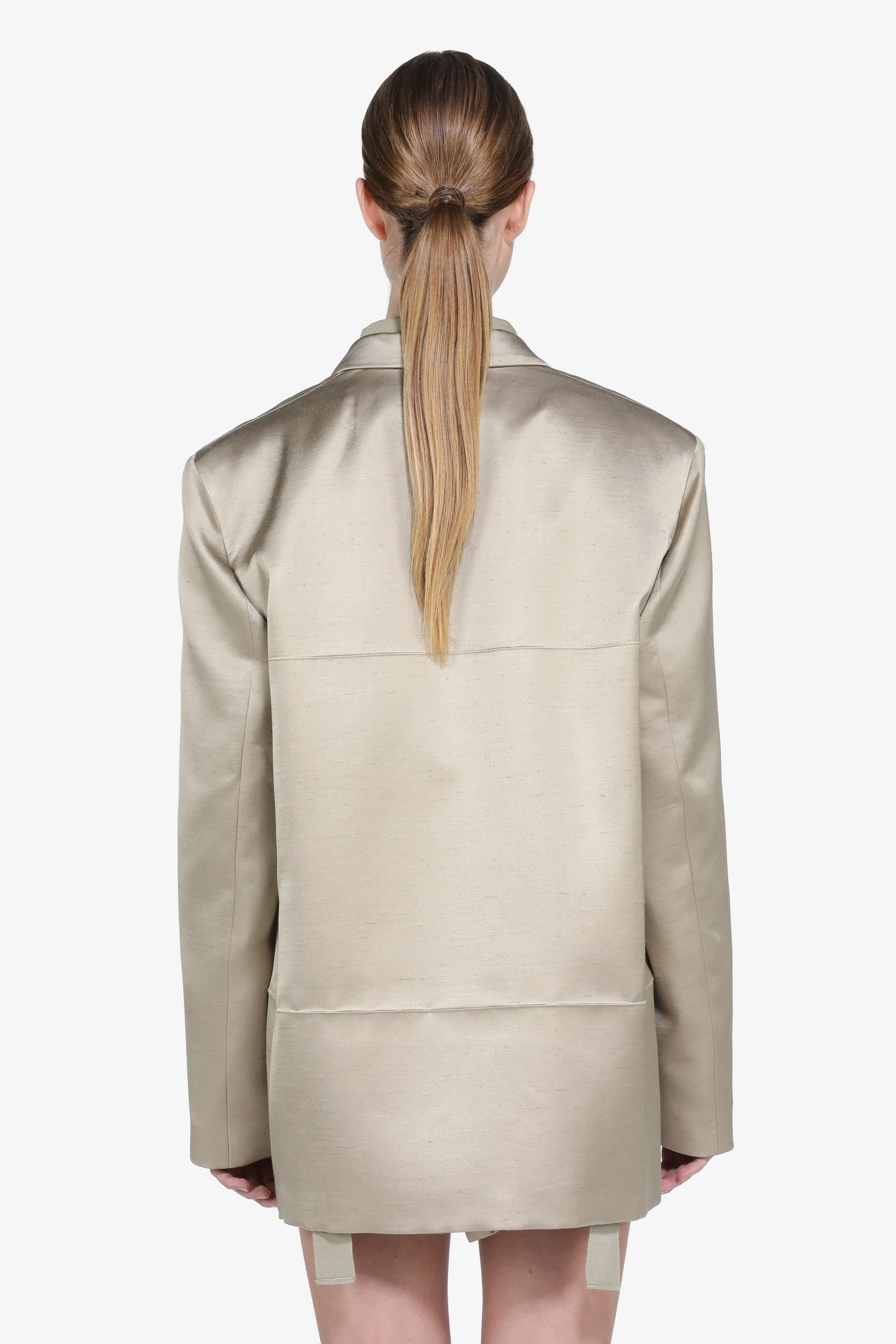 Giacca maschile monopetto in shantung - Image 2