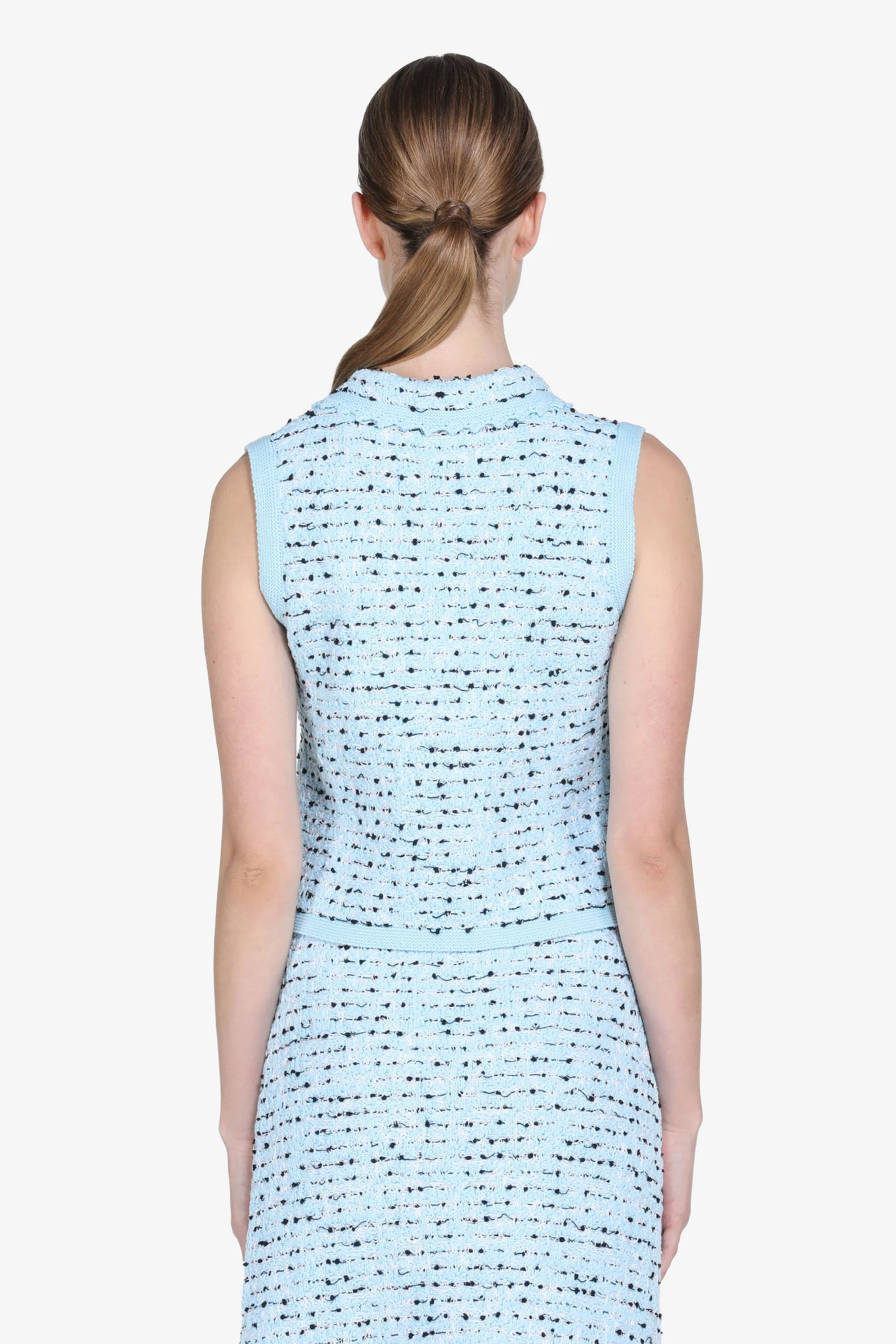 Gilet in maglia con bottoni perla - Image 3