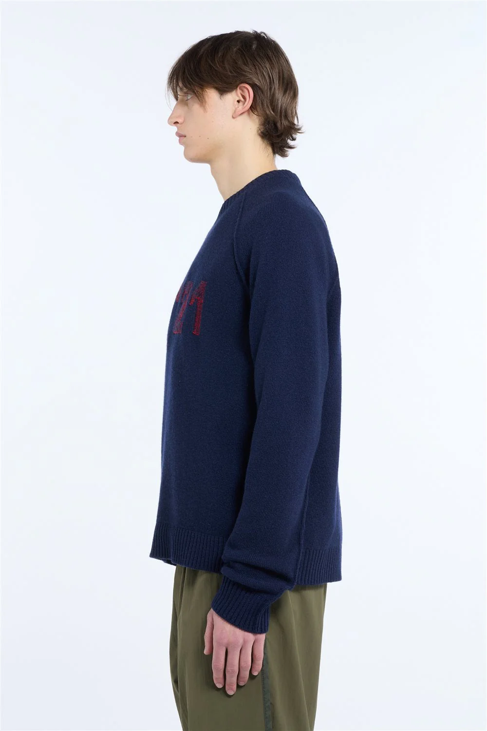 Maglia girocollo in lana con logo - Image 3