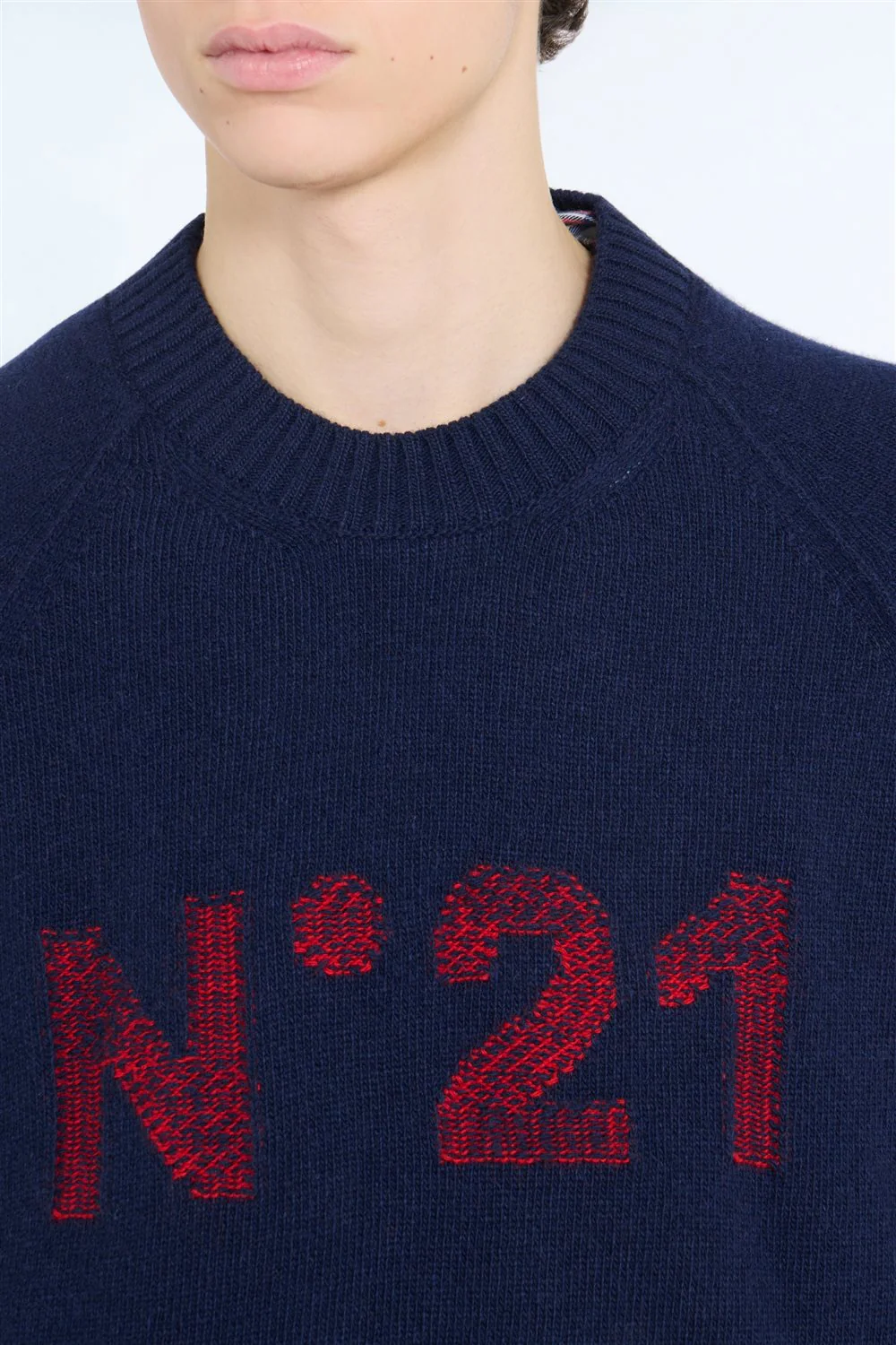 Maglia girocollo in lana con logo - Image 5