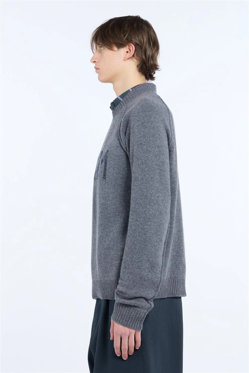 Maglia girocollo in lana con logo jacquard - Image 3