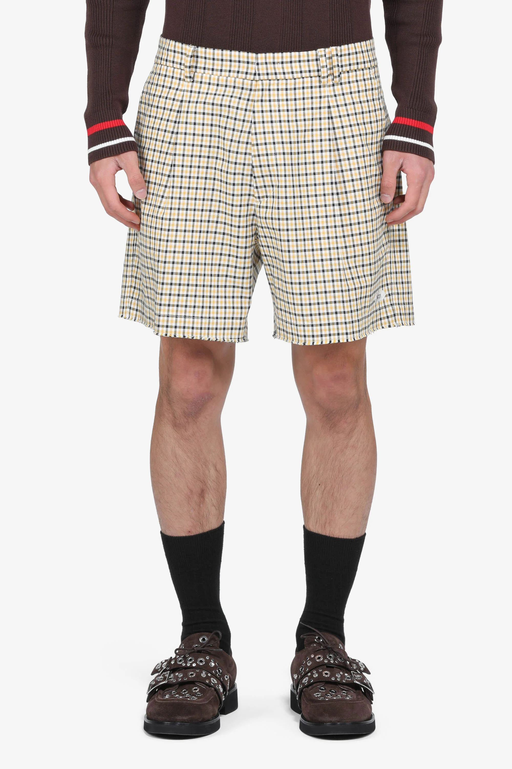 Pantalone bermuda a quadretti - Image 2