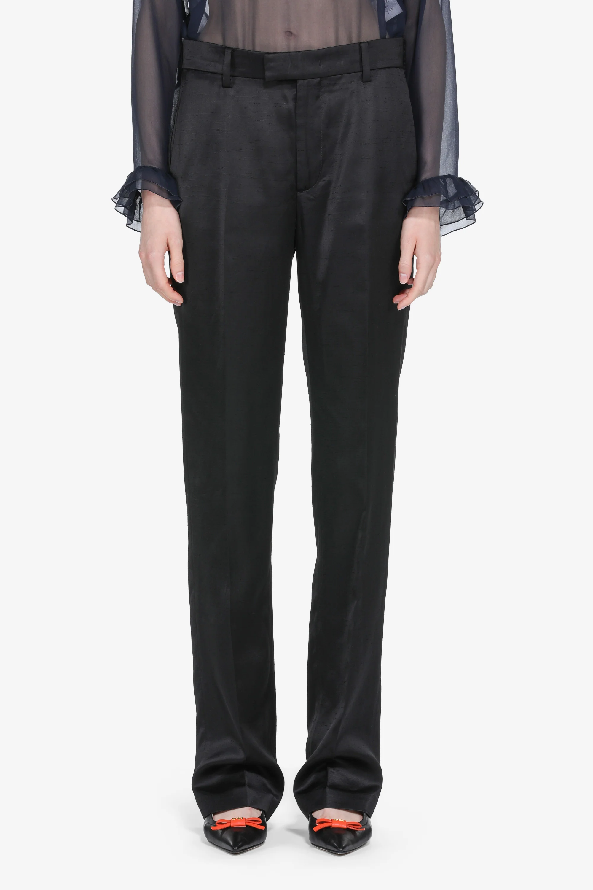 Pantalone dritto in shantung - Image 2