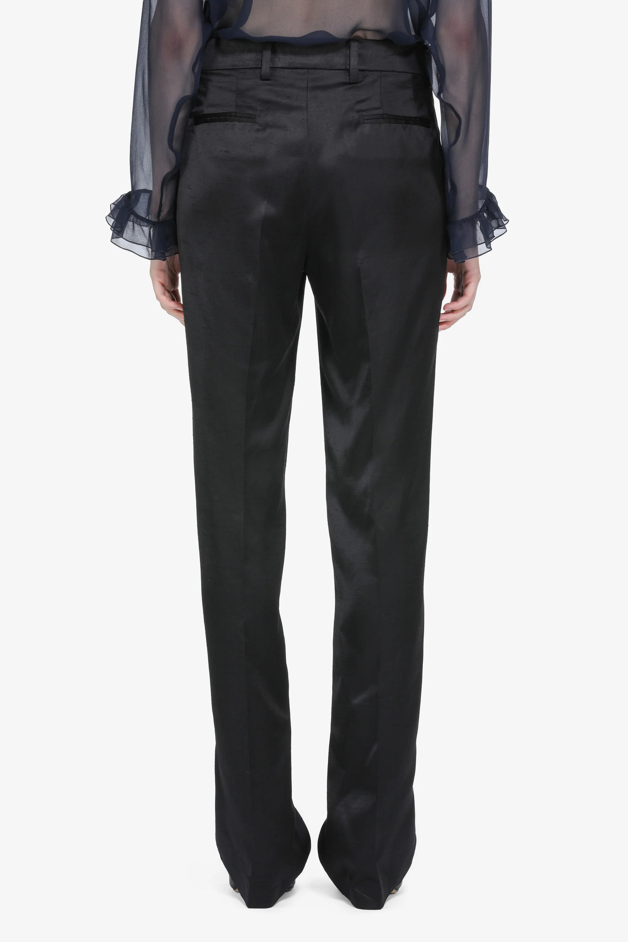 Pantalone dritto in shantung - Image 3