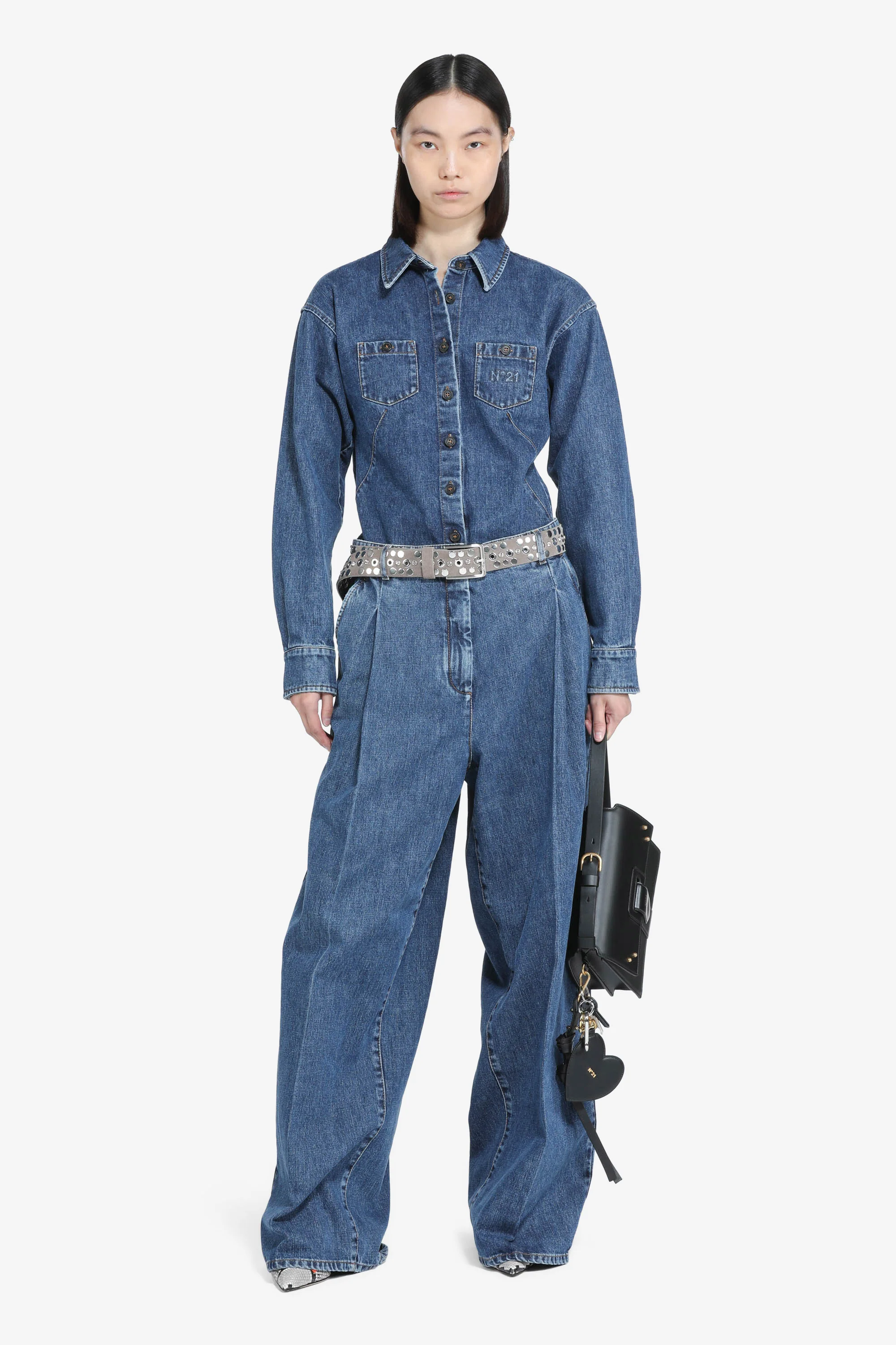Pantalone palazzo in denim