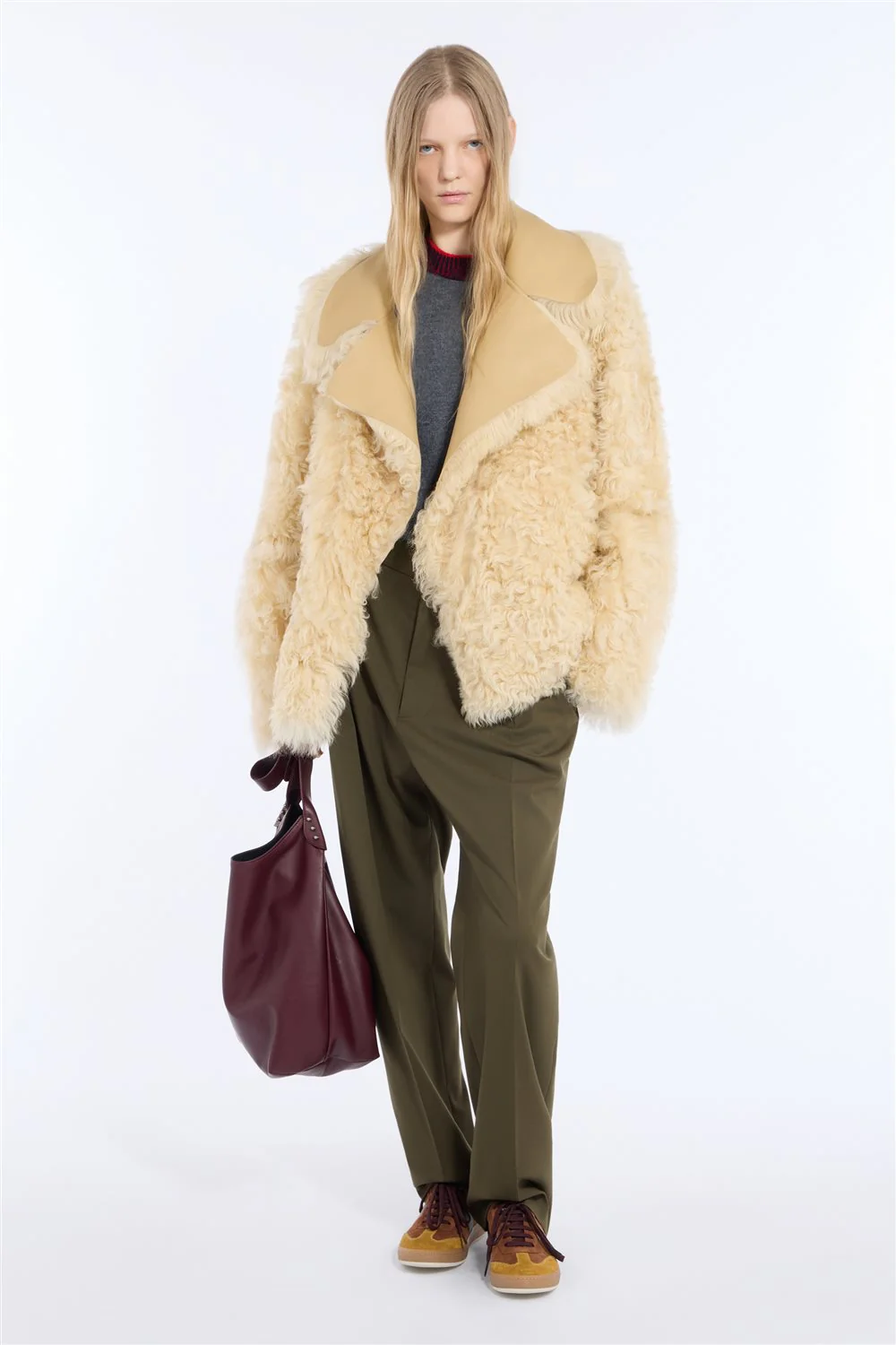 Pantalone in tessuto misto lana