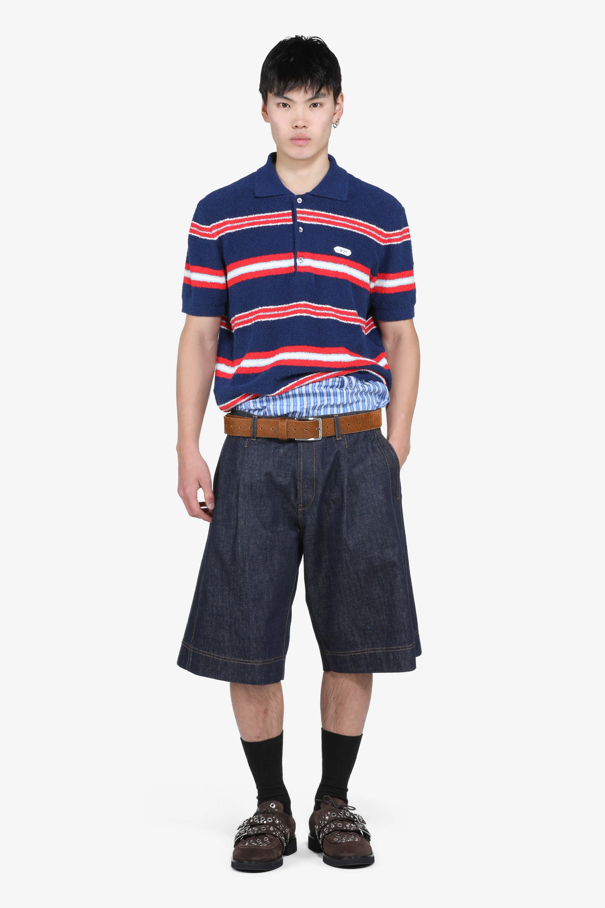 Polo a righe con logo - Image 2