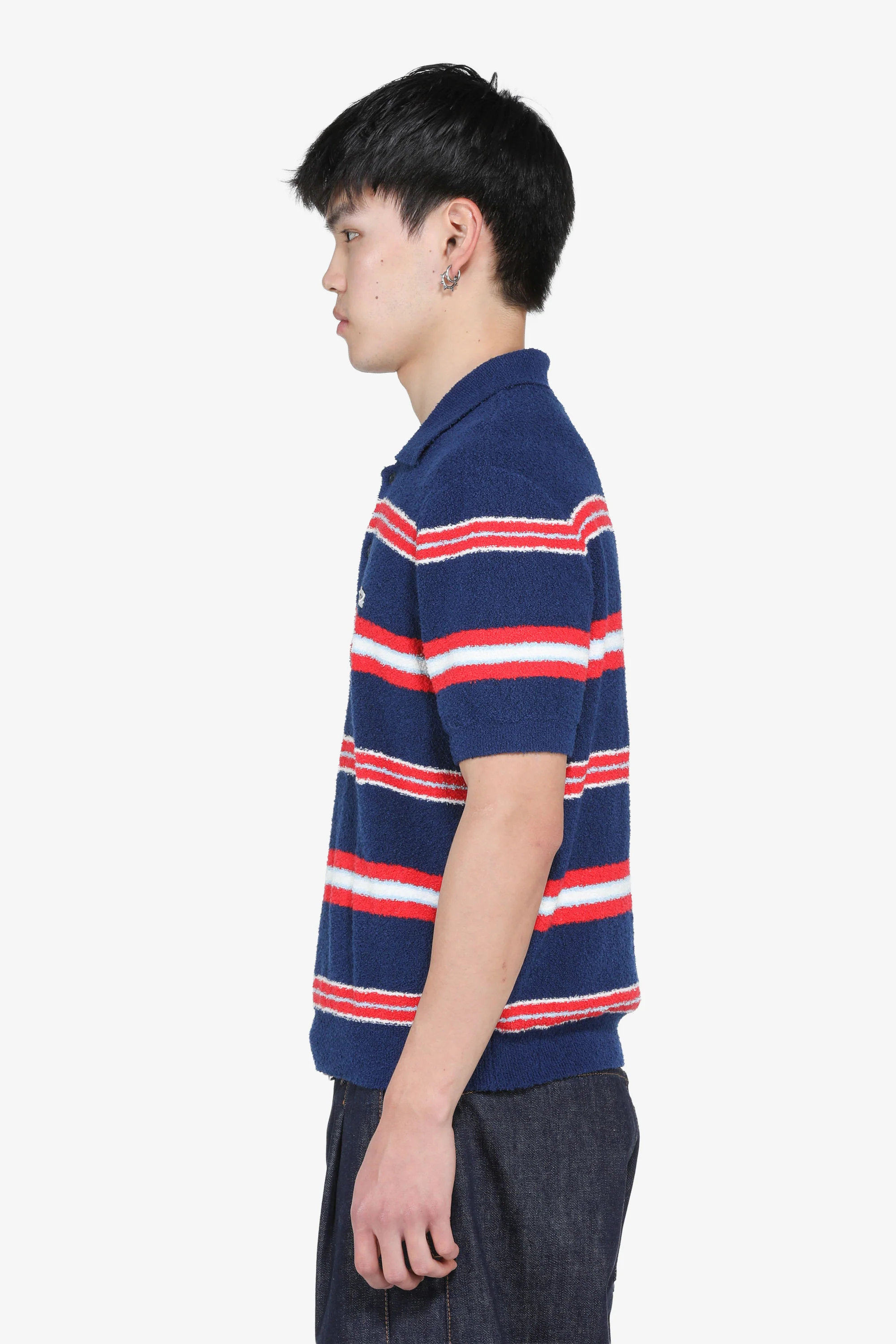 Polo a righe con logo - Image 4