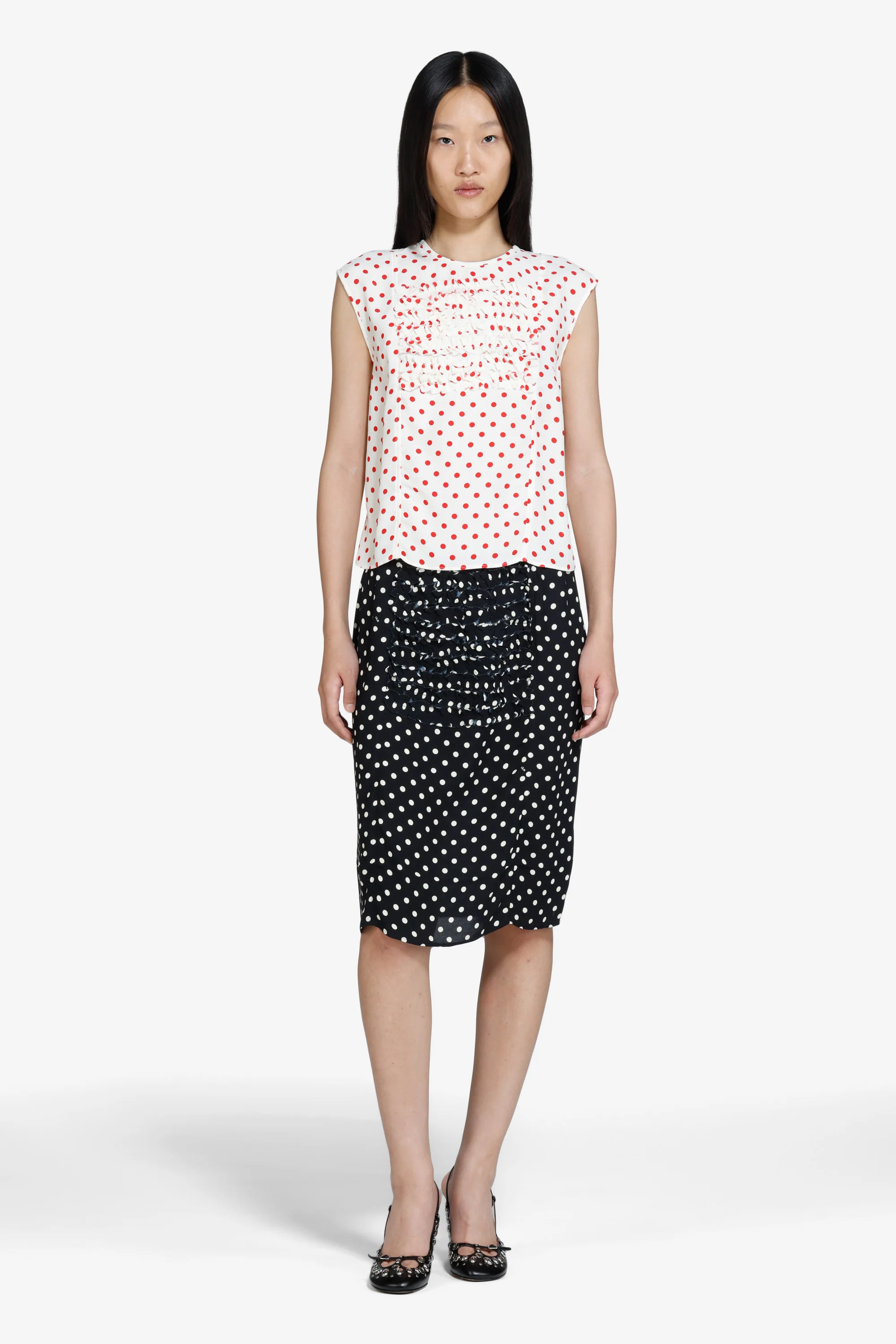 Top smanicato a pois - Image 2