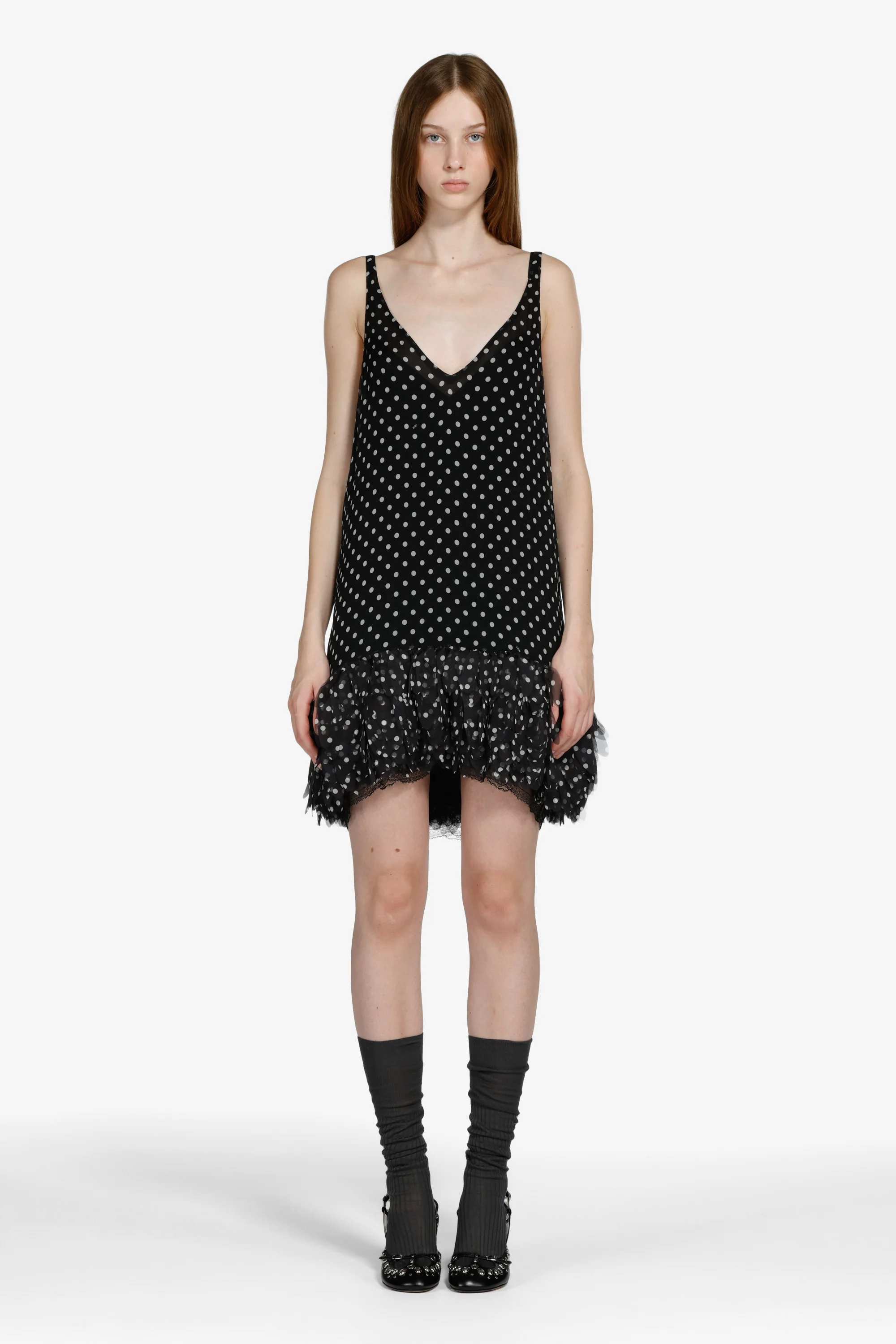 Vestito corto a pois - Image 4